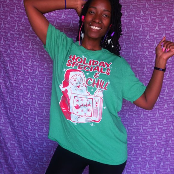 Fifth Sun holiday specials & chill Christmas t-shirt ugly christmas sweater L - Picture 1 of 5